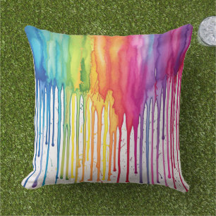 Cojín De Exterior Pintura de color de arcoiris pintada Pintura de go