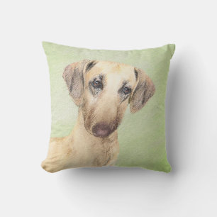 Cojín De Exterior Pintura de eslúpulos - Arte de perro original lind