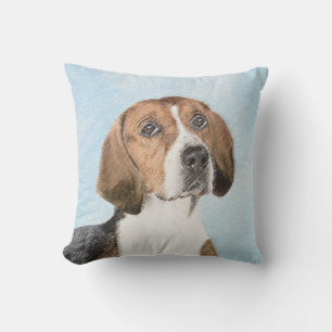 Cojín De Exterior Pintura de Foxhound inglesa - Arte Perro Original 