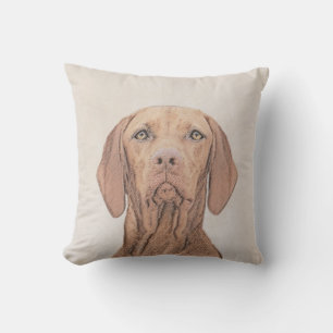 Cojín De Exterior Pintura de Vizsla - Arte Perro Original.