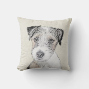 Cojín De Exterior Pintura Rusell Terrier - Arte Perro Original