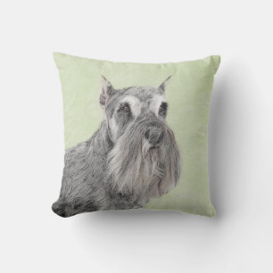 Cojín De Exterior Pintura Schnauzer (gigante, estándar) - Arte de pe
