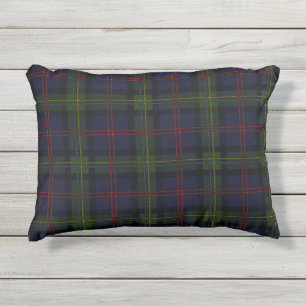 Cojín De Exterior Plaid Clan Malcolm Purple Green Check Tartan