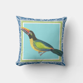 Cojín De Exterior Playa Tropical Ocean Beach Toucan Bird Batik Patte
