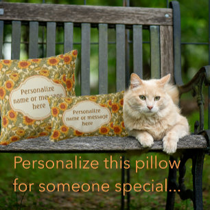 Cojín De Exterior Porche girasol otoñal personalizado William Morris