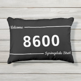 Cojín De Exterior Portada de direcciones de números de la calle de l