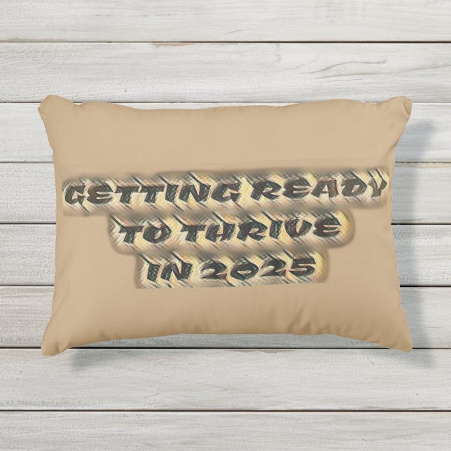 Cojín De Exterior Prepararse Para Prosperar En 2025 (Anverso)