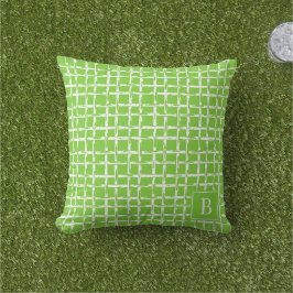 Cojín De Exterior Preppy Bamboo – Lima Costero Monograma