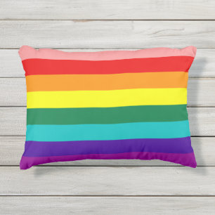 Cojín De Exterior Primera bandera del orgullo arcoiris