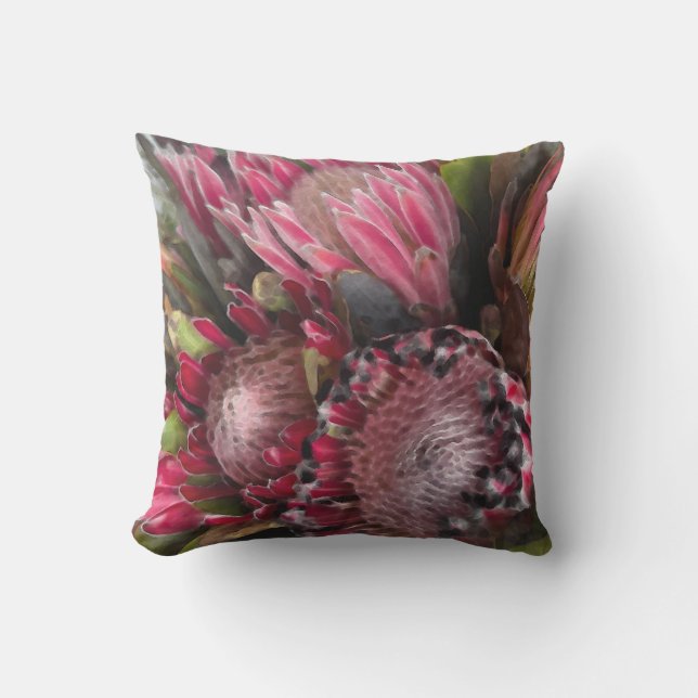 Cojín De Exterior Protea acuática Bouquet Pillow (Anverso)