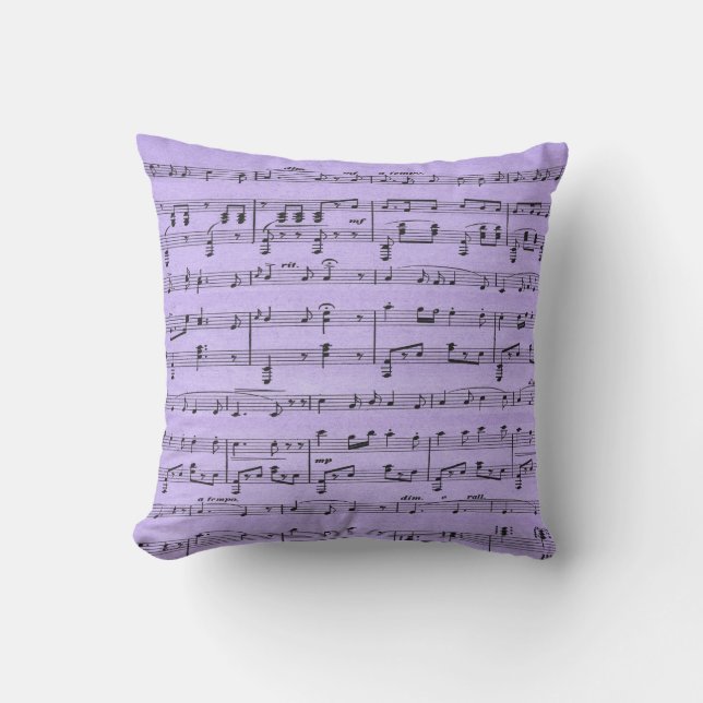 Cojín De Exterior Purple Sheet Music (Anverso)
