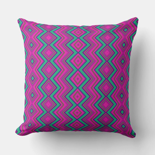 Cojín De Exterior Purple zig-zag simple patrón (Anverso)