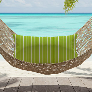 Cojín De Exterior Rayas Verdes Limón Blancas de Verano al Aire Libre
