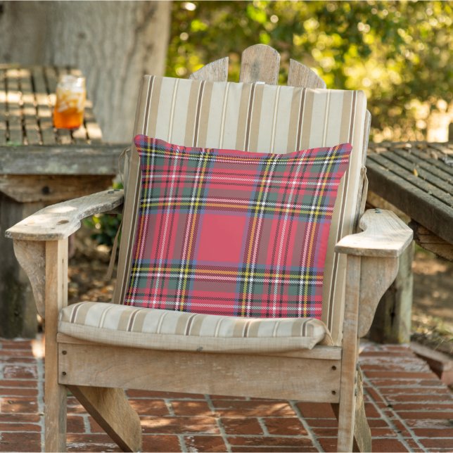 Cojín De Exterior Red Plaid (Silla)