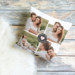 Cojín De Exterior Regalo de fotografía familiar personalizada de Col<br><div class="desc">Regalo de fotografía familiar personalizada de Collage moderno</div>