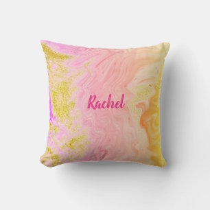 Cojín De Exterior Regalo personalizado de dama de honor con rosa ága