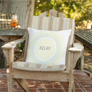 Cojín De Exterior RELAX - Círculos Grunge Verde Amarillo Claro