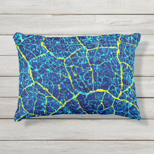 Cojín De Exterior Resumen azul / amarillo