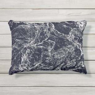 Cojín De Exterior Resumen azul/blanco