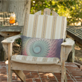 Cojín De Exterior Resumen De Arte Fractal Moderno Y Colorido