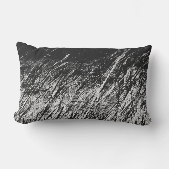 Cojín De Exterior Resumen de arte negro y blanco (Anverso)