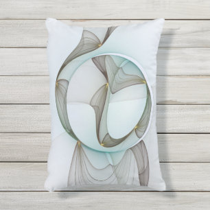 Cojín De Exterior Resumen Elegancia dorada turquesa moderna