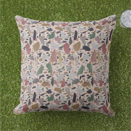 Cojín De Exterior Resumen Modelo artístico moderno estilo Terrazzo