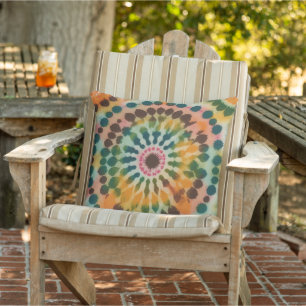 Cojín De Exterior Retro Mandala Tie Dye