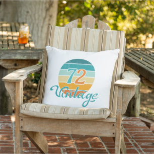 Cojín De Exterior Retro Sunset 72 Vintage Distressed