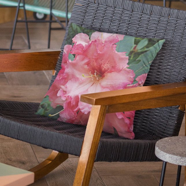 Cojín De Exterior Rododendros rosados floral en flor (In Situ Patio)