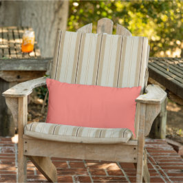 Cojín De Exterior Rosa coral moderno color sólido plano