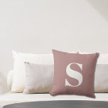 Cojín De Exterior Rosa Desierto Primario Monogramado Al Aire Libre<br><div class="desc">Rosa del Desierto,  almohada inicial monogramada exterior. almohada exterior decorativa con una sola inicial. Personalizar rápida y fácilmente.</div>