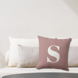 Cojín De Exterior Rosa Desierto Primario Monogramado Al Aire Libre