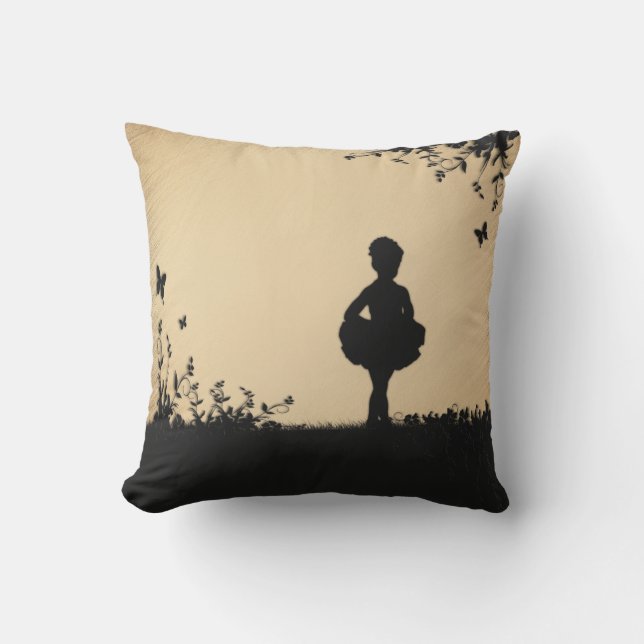 Cojín De Exterior Rustic Littlest Ballerina (Anverso)