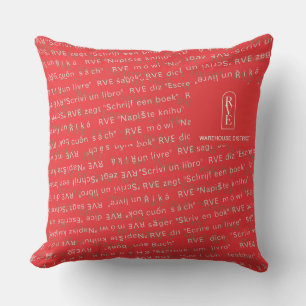 Cojín De Exterior RVE DICE: Pillow "Write A Book" (Rojo)