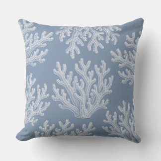 Cojín De Exterior Sea Coral Silhouette | Silver Blue