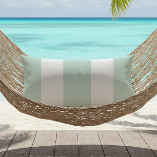 Cojín De Exterior Seafoam Green and White Cabana Stripes Al Aire Lib