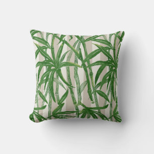 Cojín De Exterior Selva Hawaiana de la Jungla de Bambú - Verde y Tau