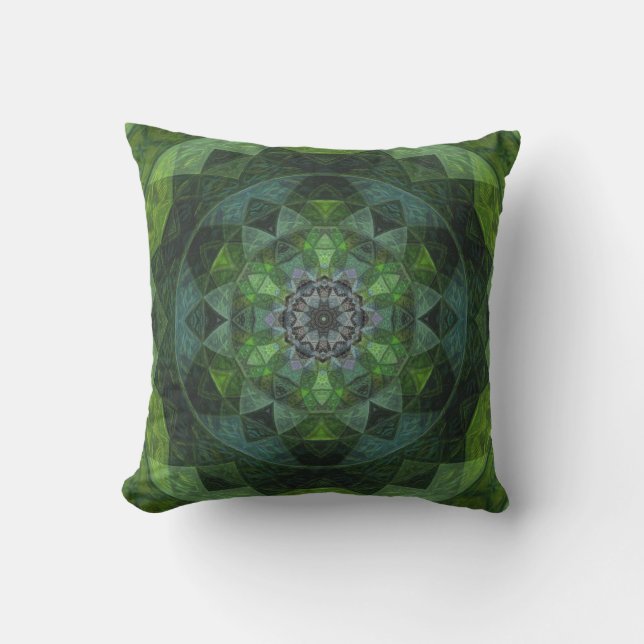 Cojín De Exterior Serie forestal| Mandala 5 (Anverso)