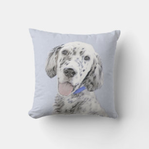 Cojín De Exterior Setter Inglés Blue Belton Pintura Arte Perro