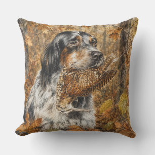 Cojín De Exterior Setter Inglés, caza de chocha