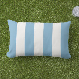 Cojín De Exterior Simple Classic Sky Blue Cabana Strips