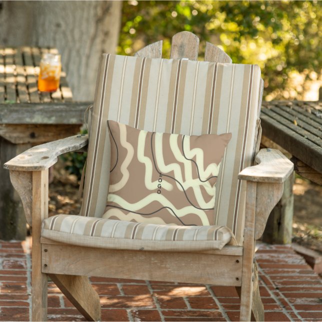 Cojín De Exterior simple personalizado BLACK mandala monograma añada (Silla)