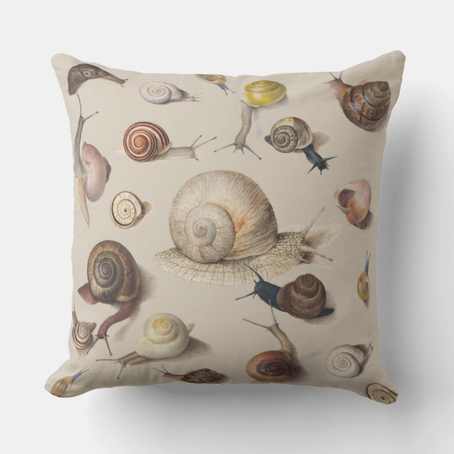 Cojín De Exterior Snail Garden Mascota Gastropod Slug Caracoles botá (Anverso)