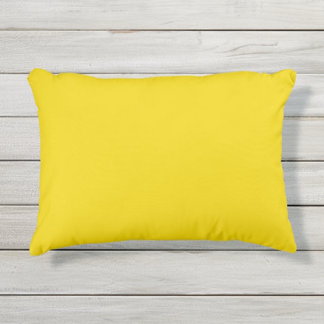 Cojín De Exterior Sólido luminoso amarillo (Anverso)