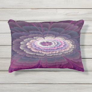 Cojín De Exterior Sorprendente Flor Colorido Resumen Arte Fractal Ro