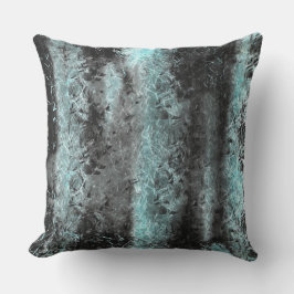 Cojín De Exterior Stranza fibrosa textura en azul claro y negro