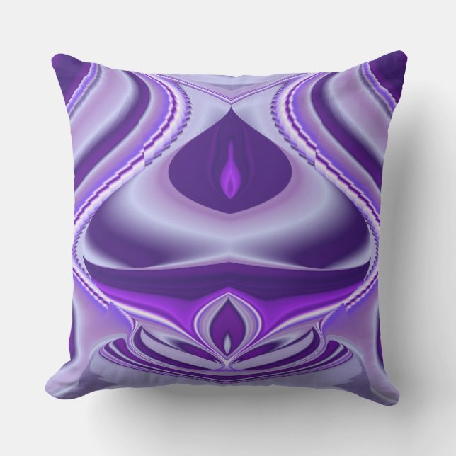 Cojín De Exterior Sueños del arcoiris de flores moradas (Anverso)