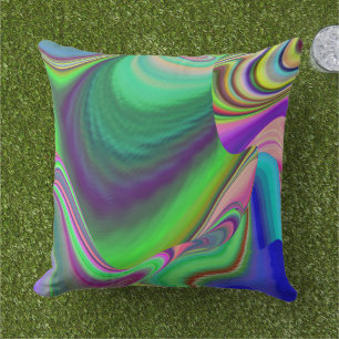 Cojín De Exterior Summerfeeling, Resumen 3D Rainbowart
