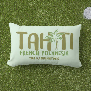 Cojín De Exterior Tahití de color y nombre personalizado
